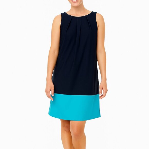 Jude Connally Dresses & Skirts - Women's - Jude Connally Pamela Navy & Teal Colorblock Dress, Size XS